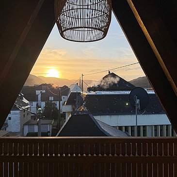 Abendstimmung auf dem Balkon