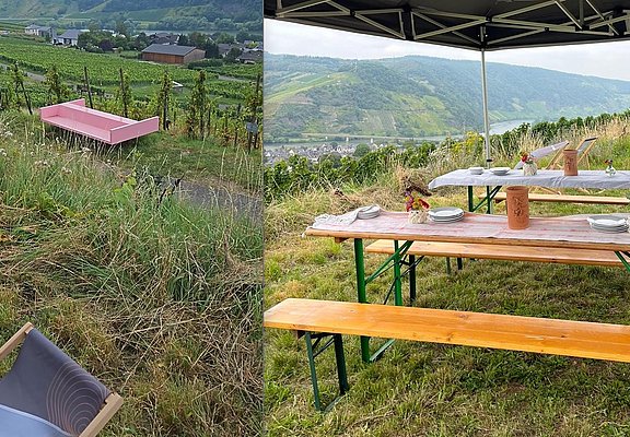 Weinprobe mit Aussicht
