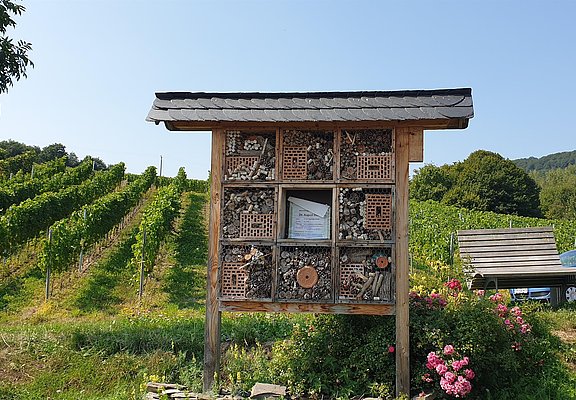 Insektenhotel an der Ruheinsel