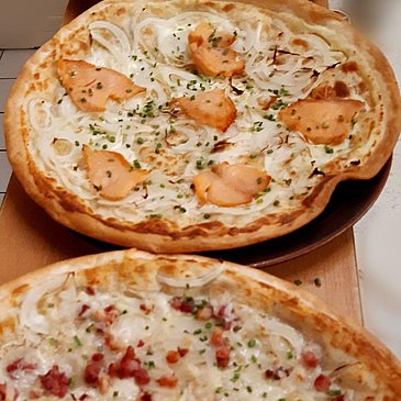 Frischer Flammkuchen