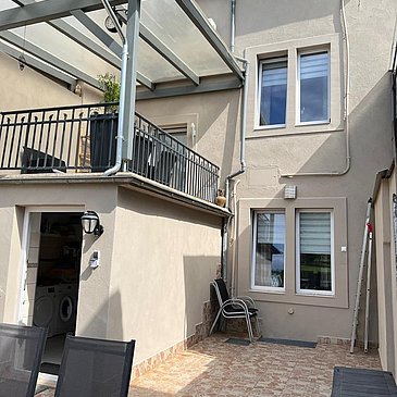 Terrasse von unten