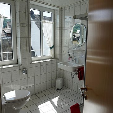 Badezimmer im Appartement