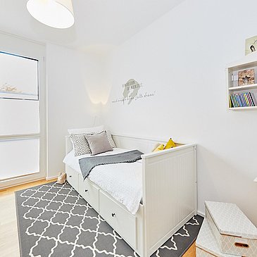 Schlafzimmer 2 - Bett ausziehbar auf 1,60 Meter