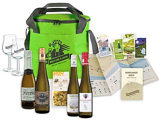 Weinrucksack und Inhalt Walk like a local