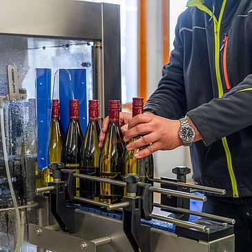 Arbeit im Weinkeller