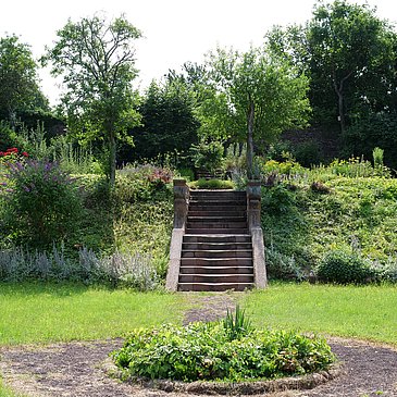 Garten mit Treppe