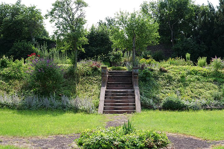 Garten mit Treppe