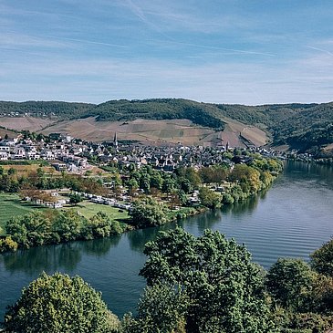 Moselblick und Burgblick vom Balkon