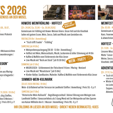 Event 2026_Weingut Hugo Hower_Lieser an der Mosel
