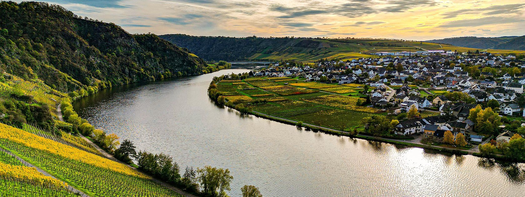 Ausblick ins Moseltal bei Piesport