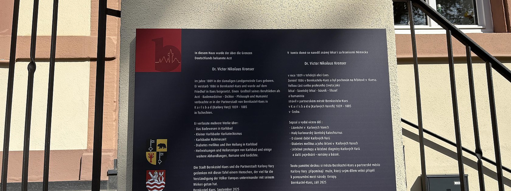 Gedenktafel Dr. Kronser