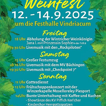 Plakat Wintricher Weinfest