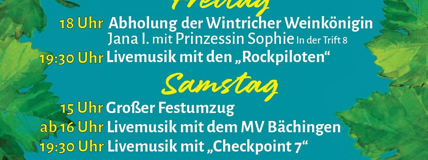 Plakat Wintricher Weinfest