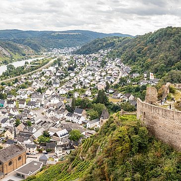 Aussicht auf Kobern-Gondorf und die Niederburg